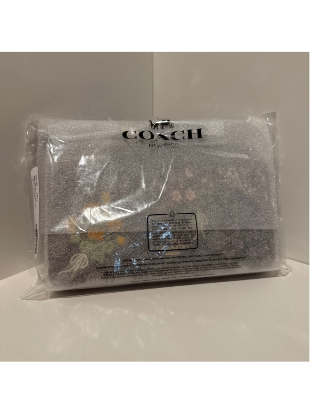 NEW Coach Double Zip Wristlet Floral Embroidered Signature Jacquard CEF63 NWT - Picture 8 of 8